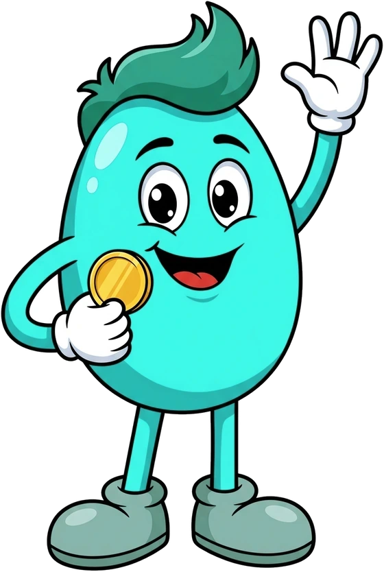 Repli waving, in ReplaChat teal